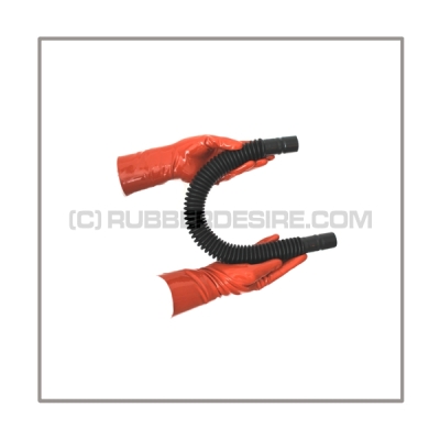 Rubber-tube M20-FF highly flexible with length 20 cm = 8 inch and 22mm mediports female to female
